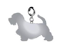Sealyham Terrier Silhouette Silver Charm