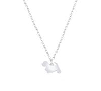 Sealyham Terrier Silhouette Silver Necklace - Personalised