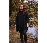Seam Detail Knitted Cape Evans Black 22-26