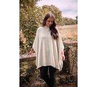 Seam Detail Knitted Cape Evans Natural 22-26