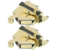 Seam Guide for Sewing Machines, 2 Pack Multifunctional Magnetic for Edge Guide with Rollers, Adjustable Pressure for Smooth Curves, Stain(Gold)