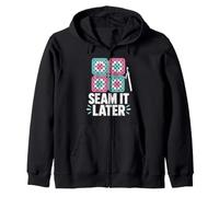 Seam It Later Crochet Hobby Zip Hoodie
