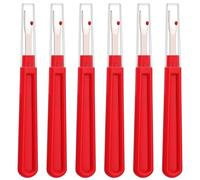 Seam Ripper 6 PCS Seam Ripper Set Ergonomic Grip Seam Ripper Plastic Threads Remove Stitch Unpicker for Sewing Crafting and Embroidery Hems(Red)