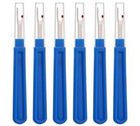 Seam Ripper 6 PCS Seam Ripper Set Ergonomic Grip Seam Ripper Plastic Threads Remove Stitch Unpicker for Sewing Crafting and Embroidery Hems(Blue)