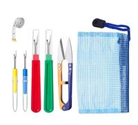 Seam Ripper Set 5 PCS 2 Large Stitch Rippers,2 Small Thread Picker Tool,Scissors and Storage Bag, for Needlework DIY Tool,Beginners or Professionals, Craft Hemlines, Pockets, Sewing