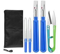 Seam Ripper, Stitch Ripper and Remover Tool Kit, 2+2 Small Thread Cutter and 1 Thread Snips (Blue)