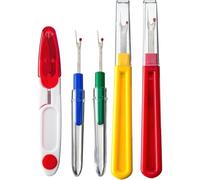 Seam Ripper Stitch Unpicker Tool Sewing Quick Unpick Picker - 2 Big 2 Small Stitch Ripper Tool and 1 Thread Snips (Multicolor#5)