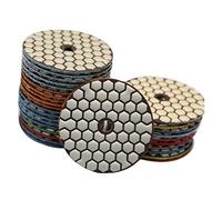 Seam Setter, 7pcs/Set Angle Grinder Diamond Flexible Dry Polishing Pad for Stone Granite Concrete Marble+1 Backer