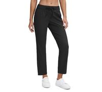 Seamaid Women's Golf Pants with Pockets 7/8 Stretch Travel Ankle Pants for Casual Athletic, Black, Large