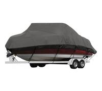 Seamander Boat Cover,20ft-22ft Heavy Duty 600D Waterproof Boat Cover, Fit V-Hull Tri-Hull Fishing Ski Pro-Style Bass Boats, Full Size (Model E: Fits 20'-22'L X 100" Beam Width, Dark Grey)
