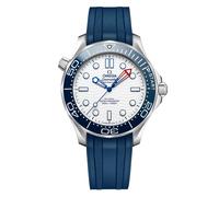 Seamaster Diver 300M Americas Cup 42mm Mens Watch White Rubber Strap
