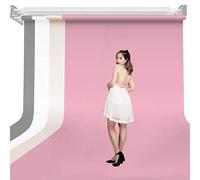 Seamless Background Paper Backdrop 4 Colors Paper Rolls, Pink, Ivory, Grey, White, Portrait Backdrops for Studio Filming Product Photography Exhibitions Window Displays Fashion Shooting, 2.72x10m