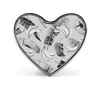 Seamless Black Grey Banana Leaves and Bananas on Grey Heart Badge Smooth Surface Lapel Tie Pin, Lightweight Badge for Women Men Office Worker Nurse Teacher Student Shirts Backpack