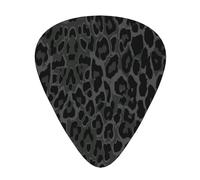 Seamless Black Leopard Print,12 Pcs Guitar Pick,3 Different Thickness Plectrums for Acoustic Guitar Bass Ukulele (0.46mm 0.96mm 0.71mm)