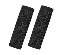 Seamless Black Leopard Print, 2 Pcs Luggage Handle Wrap Grips, Comfort Soft Handle Covers Luggage Tag