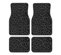 Seamless Black Leopard Print,Car Floor Mats Set of 4,Vehicle Floor Rugs Non-Slip Auto Foot Mats Car Accessories