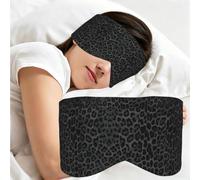 Seamless Black Leopard Print, Sleep Mask for Home Travel, Full Eye Covers Light Blocking Eye Mask Sleep Eye and Ear Muffs