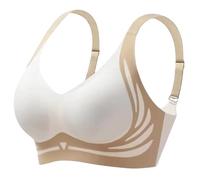 Seamless Bra, Jelly Bras for Women Push Up Gathering Comfortable Smoothing No Underwire Full Coverage Workout Yoga Wireless Bra White M