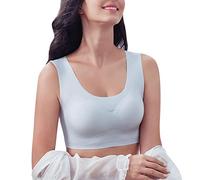 Seamless Bra Women's Large Sizes Without Underwire Bra Yoga Sports Bra Tank Top Wide Straps Comfortable Bustiers Top Training Fitness Sleep Bralette Non-Wired Bra Sports Dresses, gray, 7XL