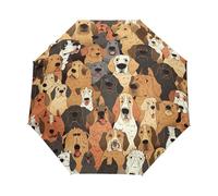 Seamless Cartoon Pattern Dogs Umbrella Automatic Folding Men Women Travel Umbrellas Auto Open Close Sun Blocking Windproof