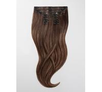 Seamless Clip Extensions - luxury Quality - 9 pieces 120g - 22" - B4/17 balayage dark chestnut & medium brown