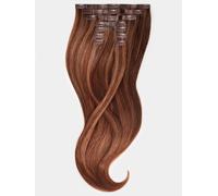 Seamless Clip Extensions - luxury Quality - 9 pieces 120g - 22" - M6/12 mixed chocolate brown & light golden brown