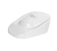 Seamless Design PP Plastic Bedpan Nursing Urinal Bed Ridden Urinal with Handle Portable Elderly Patient Bed Pan with Lid Handle for Pregnant Woman White