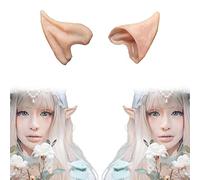 Seamless Fantasy Ear Tips for Role Play Costumes and Themed Party Events, Flesh Tone White Glow in Dark