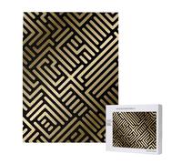 Seamless Geometric Striped Pattern,500 Pieces Wooden Jigsaw Family Game Jigsaw Puzzles for Adults Teens