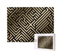 Seamless Geometric Striped Pattern,500 Pieces Wooden Jigsaw Family Game Jigsaw Puzzles for Adults Teens Home Decor