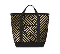Seamless Geometric Striped Pattern,Lunch Bags Large Capacity Insulated Tote Bag for Women Men Work Picnic Travel