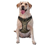 Seamless Geometric Striped Pattern,Pet Harness,Adjustable Reflective Dog Harness,Pet Leash Vest,M