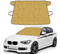 Seamless Gold Glitter Shimmer, Car Windshield Cover, Protective Windscreen Cover - Snow Ice Sun UV Dust Water Resistant - Fit for Most Cars