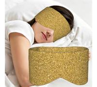 Seamless Gold Glitter Shimmer, Sleep Mask for Home Travel, Full Eye Covers Light Blocking Eye Mask Sleep Eye and Ear Muffs