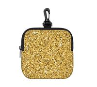 Seamless Gold Glitter Shimmer, Square Zipper Storage Bag, Neoprene Coin Purse, Small Wallets, Change Pouch, Change Purse
