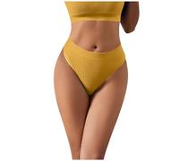 Seamless High Waist Knickers Women's Underwear Knickers Cotton Pants Women Underwear Women Panties Cotton Christmas Knickers for Women Shapewear Briefs Cotton Full Briefs Women Yellow