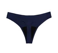 Seamless Knickers for Women French Menstrual Physiological Swimming Leak Proof 4 Layer Menstrual Bikini Swim Bottoms Ladies Pants Underwear Briefs (Blue, S)