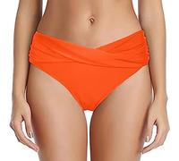 Seamless Knickers for Women Ladies Full Bikini Briefs Low Rise Stretchy Panties Ice Silk Sexy Underwear No Show Hipster Panties Breathable Soft Comfortable Basic Briefs Underpants Orange