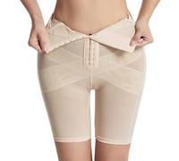 Seamless Knickers for Women Under Dress Shorts Boxers Suck in Tummy Pants Control Waist Trainer Body Shaper Shape Wear Tucking Underwear Boxer High Waisted Womens Skims Shapewear Bottom Lift Beige