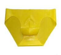 Seamless Latex Mens Underpants With Low Waist Briefs See Through Pouch Rubber Panties Designed For Secure And Stylish Wear(XL Yellow)