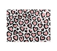 Seamless Leopard Pattern Heart Shaped,500 Pieces Puzzles for Adults-Wooden Jigsaw Puzzle for Adults Elderly