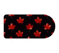 Seamless Maple Leaf Black Background Mouse Pad, Large Gaming Keyboard Mat with Non-Slip Rubber Base, Big Extended Desk Protector for Home Office, 29.1’’ x 13.8’’
