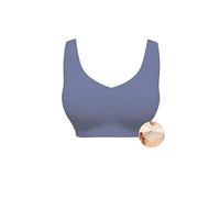 Seamless Mastectomy Bra for Women Breast Prosthesis with Pockets 34-42ABCD SY16 (M, Blue)