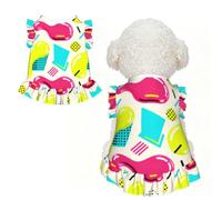 Seamless Memphis L Pet Apparel for Small Dogs-Cute Summer Outfit for Puppy, Soft Breathable Pet Clothes for Cat