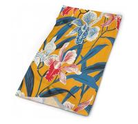 Seamless Multifunctional Magic Headscarf,Mustard Yellow Pattern Cycling Mask Warm And Versatile Face Scarf Neck Cover Windproof Neck Scarf