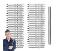Seamless Nail 100 Pieces, with Double Ended Sleeve Thread Invisible Safety Screws, Anti Rust Electroplating Process, for Wall Baseboard Wood Furniture Bedstands Home Picture Frames