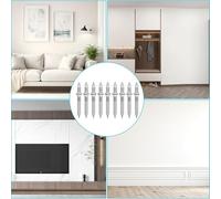 Seamless Nail for Concrete Skirting Boards, Double-Headed Steel Nails 200 pcs Pack, Galvanized Rust-Proof Wall Nails with Fixed Sleeves