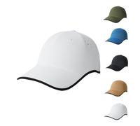 Seamless Packable Lightweight Sports Baseball Cap, Ultra-Breathable Washable & Portable Quick-Dry Hat for Golf Fitness Outdoor Hiking Mountain Fishing Travel Sports Casual (White)
