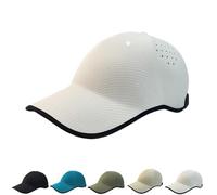 Seamless Packable Lightweight Sports Baseball Cap, Ultra Lightweight Quick-Dry Breathable for Golf Travel (White)