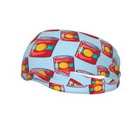 Seamless Pattern for Food Cans Headbands Men Women Non Slip Wicking Sports Sweatband for Gym Basketball Yoga Hairbands